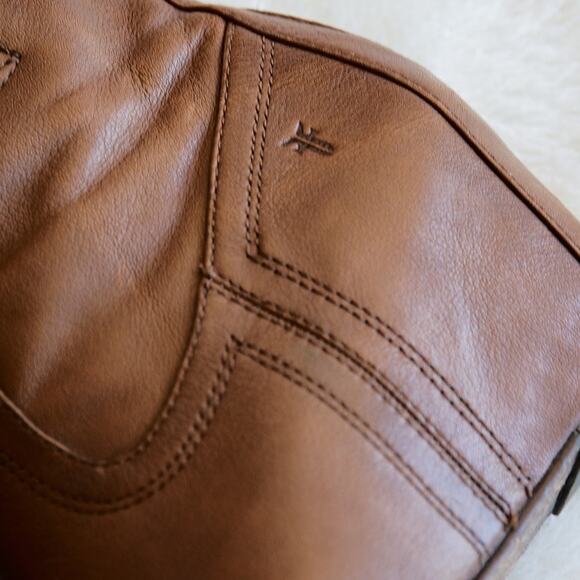 Frye Leather Carlson Hidden Wedge brown bootie - Picture 6 of 12